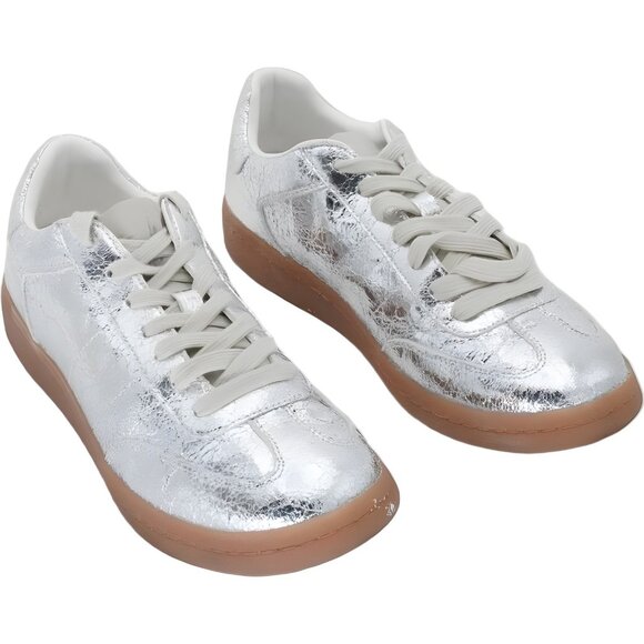 AQUA Shoes - AQUA Women's Dafne Shiny Lace Up Low Top Sneakers Sz 9
